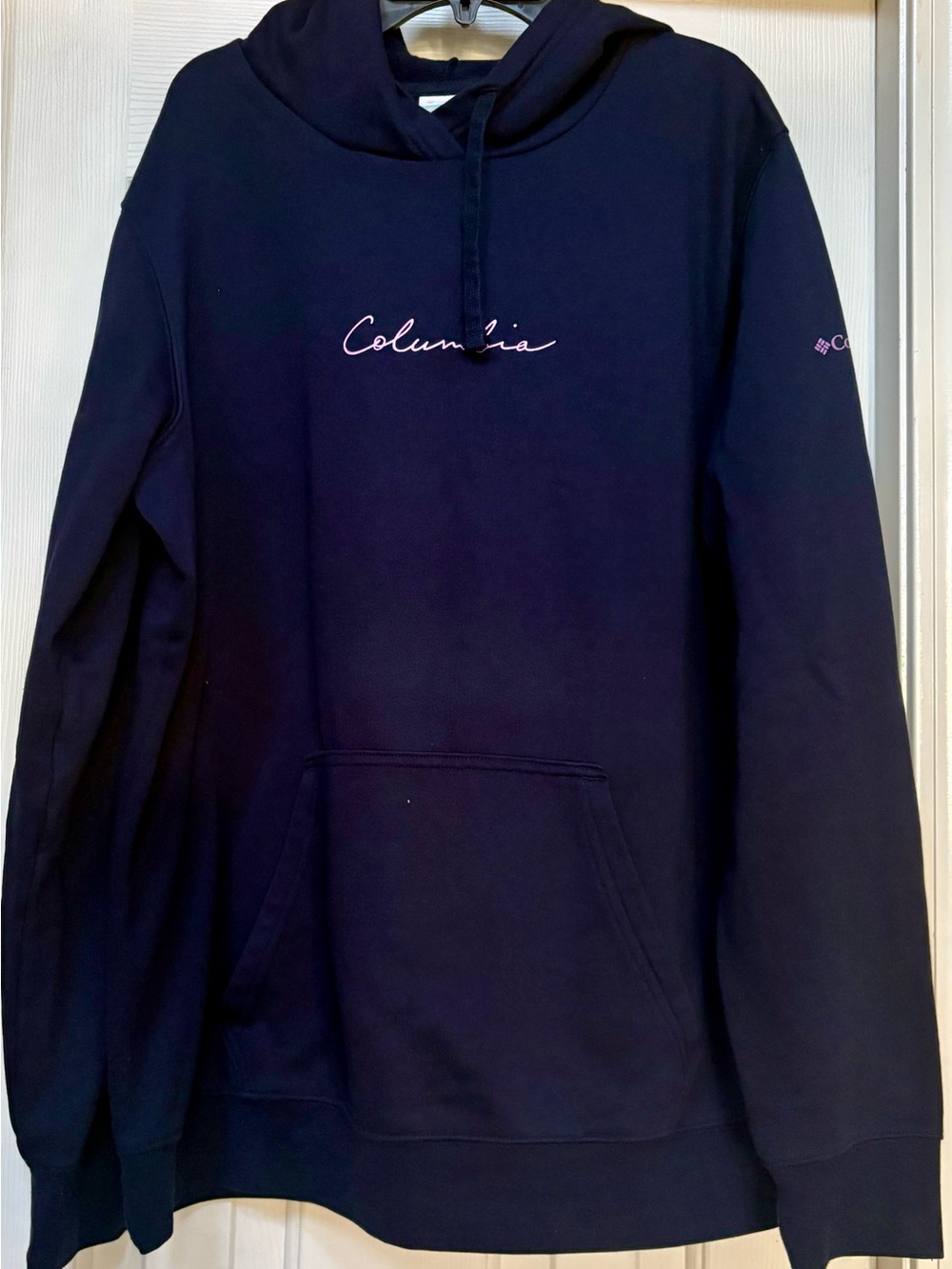 Columbia Men’s Navy Hoodie with Script Logo